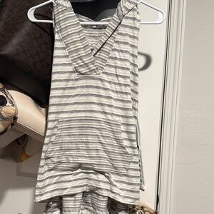 Maurice’s Striped Sleeveless Hoodie Top